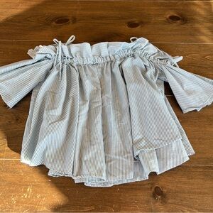 Line & Dot Women’s Striped Off-Shoulder Top